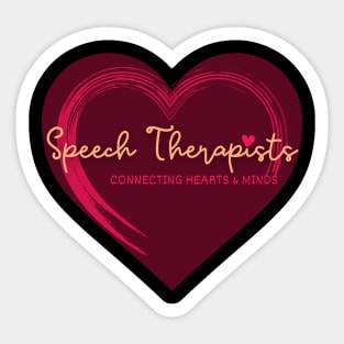 Speech Therapists – Hearts and Minds – Pink Hearts Sticker